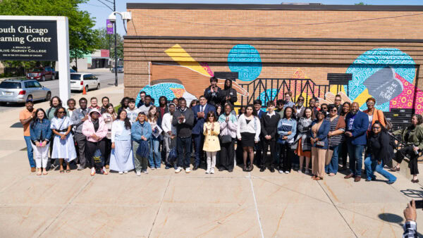A group of students gathers for a group photo at Saturday Morning Quantum's graduation