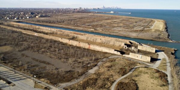Aerial view of U.S. Steel South Works Site