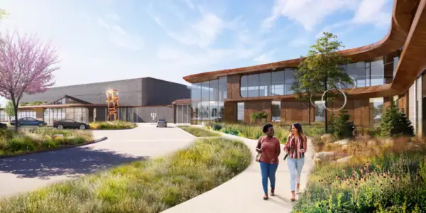 A rendering of PsiQuantum's planned Chicago quantum computer campus on the former South Works site.